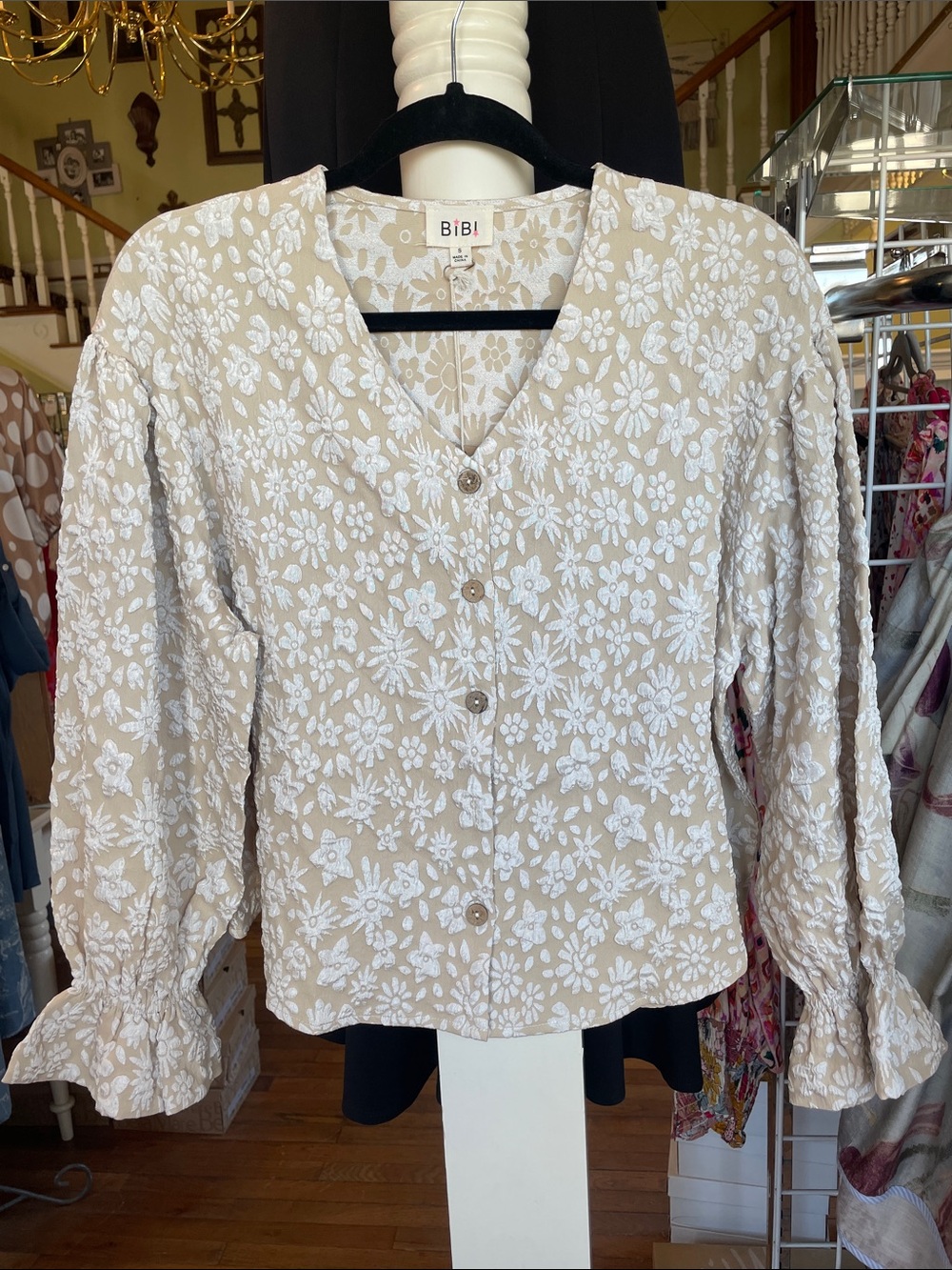 NWT Button Front Blouse